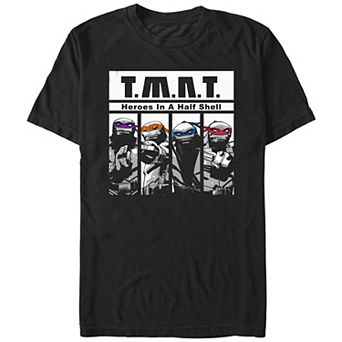Men's Teenage Mutant Ninja Turtles Heroes In A Half Shell Poster Graphic Tee