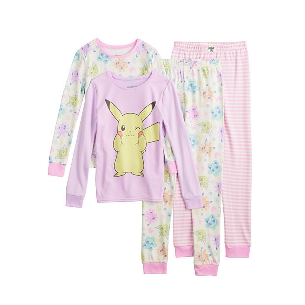 Pokemon Kleding Pokémon Pyjama Met Lange Mouwen – Pikachu Print, Uniseks Voor Jongens En Meisjes Lange Mouwen Pyjama