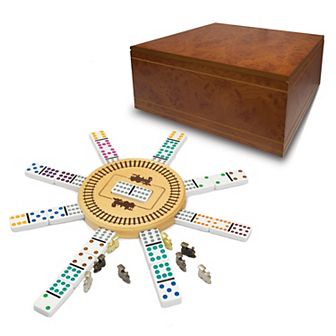 New Entertainment Heirloom Mexican Train Dominoes Game Set