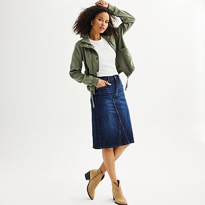 Women s Sonoma Goods For Life Jean Skirt