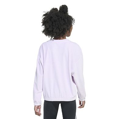 Girls 7-16 adidas Ribbed Velour Crewneck Pullover Sweatshirt