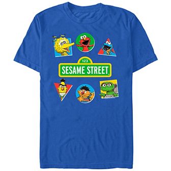 Men's Sesame Street Geometric Portraits Graphic Tee