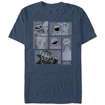 Men's Sesame Street Gang Sketches Graphic Tee