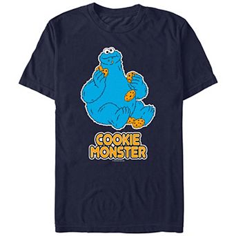 Men's Sesame Street Cookie Monster Eating Graphic Tee