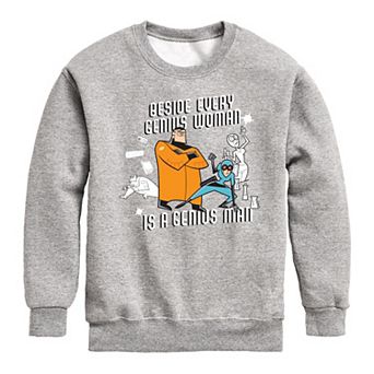 Boys 8-20 Danny Phantom Genius Woman And Man Fleece Sweatshirt