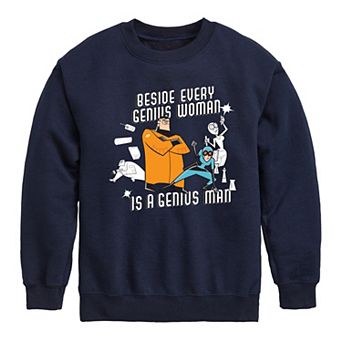 Boys 8-20 Danny Phantom Genius Woman And Man Fleece Sweatshirt
