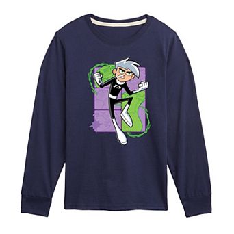 Boys 8-20 Danny Phantom Danny Jumping Long Sleeve Graphic Tee