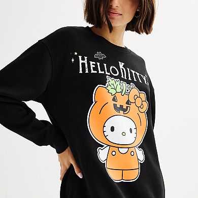 Juniors' Hello Kitty Pumpkin Graphic Sweatshirt