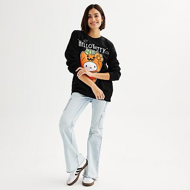 Juniors' Hello Kitty Pumpkin Graphic Sweatshirt