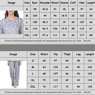 Women's Classic Short Sleeve Pajama Set Soft & Comfy Sleepwear
