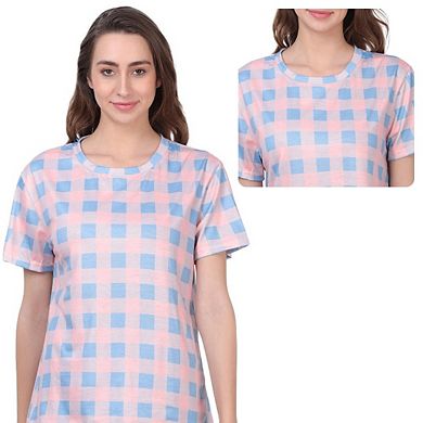 Women's Classic Short Sleeve Pajama Set Soft & Comfy Sleepwear