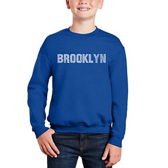 Brooklyn Neighborhoods - Boy's Word Art Crewneck Sweatshirt
