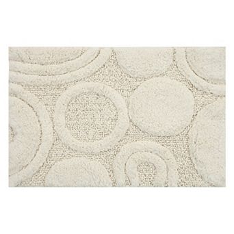 Orbit Bath Rug Cotton Non Skid Back - 24x40", Ivory