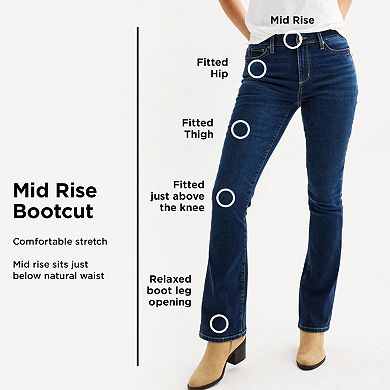 Women's Sonoma Goods For Life® Mid Rise Bootcut Jeans