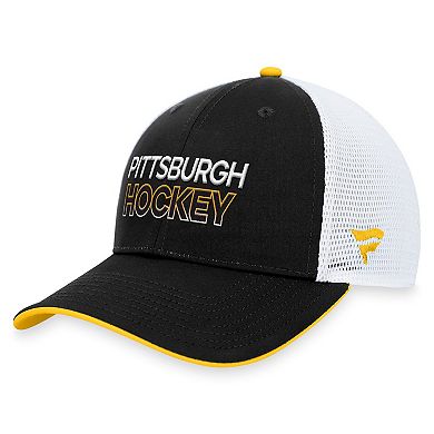 Men's Fanatics Black Pittsburgh Penguins Authentic Pro Alternate Jersey Trucker Adjustable Hat
