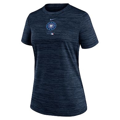 Women's Nike Navy Chicago Cubs City Connect Practice Velocity T-Shirt