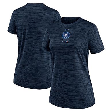 Women's Nike Navy Chicago Cubs City Connect Practice Velocity T-Shirt