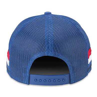 Men's American Needle Blue New York Rangers HotFoot Stripes Trucker Adjustable Hat