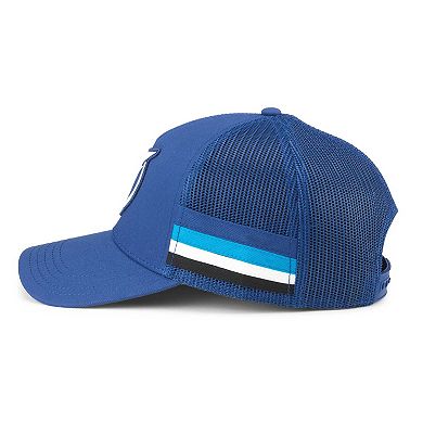 Men's American Needle Blue Tampa Bay Lightning HotFoot Stripes Trucker Adjustable Hat