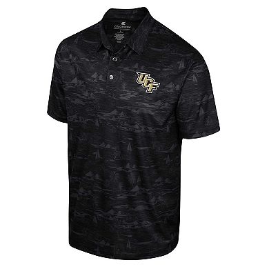 Men's Colosseum Black UCF Knights Daly Print Polo