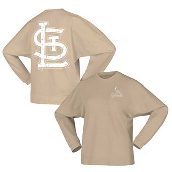 Women's Fanatics Branded Tan St. Louis Cardinals Branded Fleece Pullover Sweatshirt