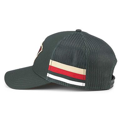 Men's American Needle Green Minnesota Wild HotFoot Stripes Trucker Adjustable Hat