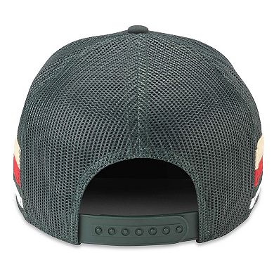 Men's American Needle Green Minnesota Wild HotFoot Stripes Trucker Adjustable Hat