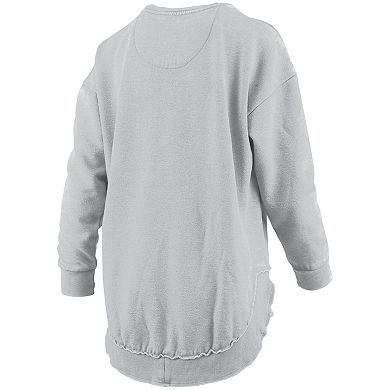 Women's Pressbox Gray Michigan Wolverines College Football Playoff 2023 National Champions Poncho Pullover Sweatshirt