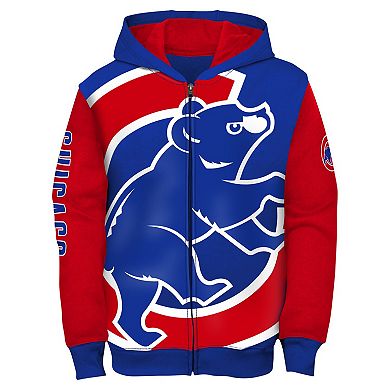 Toddler Royal Chicago Cubs Postcard Full-Zip Hoodie