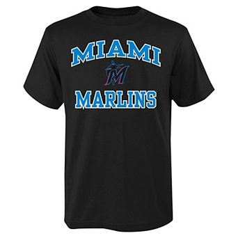 Youth Black Miami Marlins Heart & Soul T-Shirt