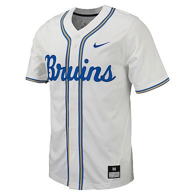 Men's Nike White UCLA Bruins Replica Full-Button Baseball Jersey