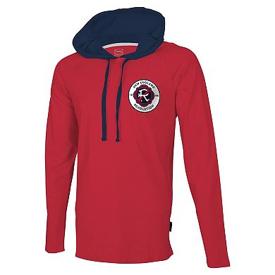 Men's Stadium Essentials Red New England Revolution Tradition Raglan Hoodie Long Sleeve T-Shirt
