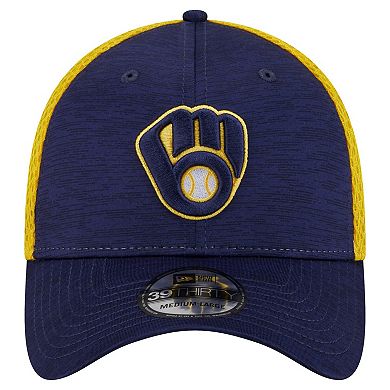 Men's New Era Navy Milwaukee Brewers Neo 39THIRTY Flex Hat