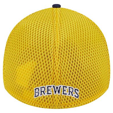 Men's New Era Navy Milwaukee Brewers Neo 39THIRTY Flex Hat