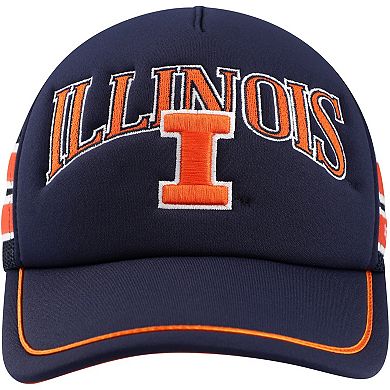 Men's '47 Navy Illinois Fighting Illini Sideband Trucker Adjustable Hat