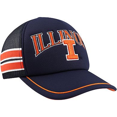 Men's '47 Navy Illinois Fighting Illini Sideband Trucker Adjustable Hat