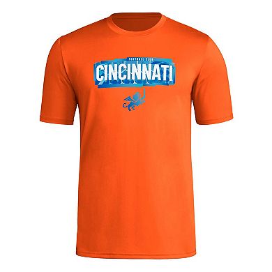 Men's adidas Orange FC Cincinnati Local Pop AEROREADY T-Shirt