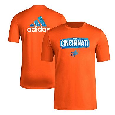 Men's adidas Orange FC Cincinnati Local Pop AEROREADY T-Shirt