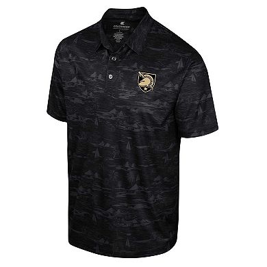 Men's Colosseum Black Army Black Knights Daly Print Polo