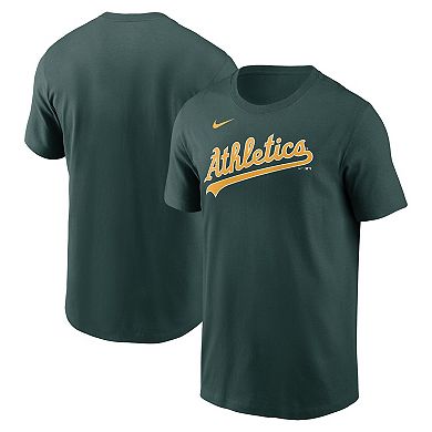 Men's Nike Green Oakland Athletics Fuse Wordmark T-Shirt