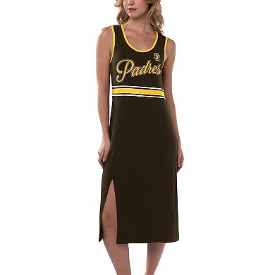 Women's G-III 4Her by Carl Banks Brown San Diego Padres Main Field Maxi Dress