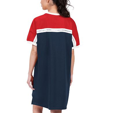 Women's G-III 4Her by Carl Banks Navy/Red Atlanta Braves Circus Catch Sneaker Dress
