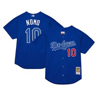 Men's Mitchell & Ness Hideo Nomo Royal Los Angeles Dodgers Cooperstown Collection 2004 Batting Practice Jersey