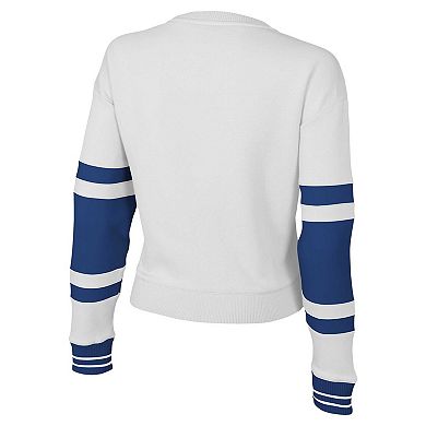 Women's Stadium Essentials White Philadelphia 76ers Scrimmage Cropped Pullover Sweatshirt