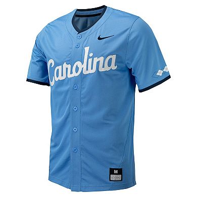Men's Nike Carolina Blue North Carolina Tar Heels Replica Full-Button Baseball Jersey