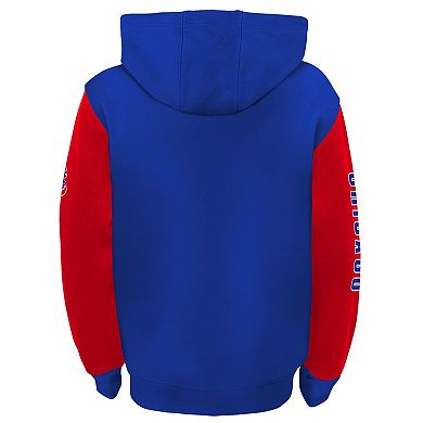 Youth Fanatics Branded Royal/Red Chicago Cubs Postcard Full-Zip Hoodie Jacket
