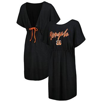 Women's G-III 4Her by Carl Banks Black Cincinnati Bengals Versus Swim Coverup