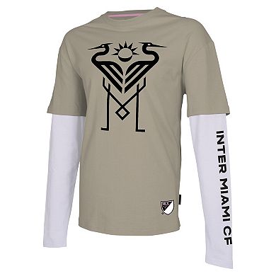 Men's Stadium Essentials Tan Inter Miami CF Status Long Sleeve T-Shirt