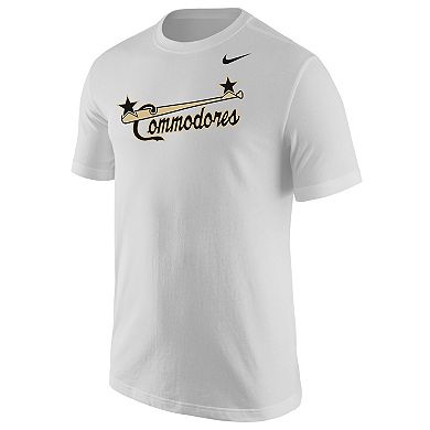 Men's Nike White Vanderbilt Commodores Baseball Vault T-Shirt