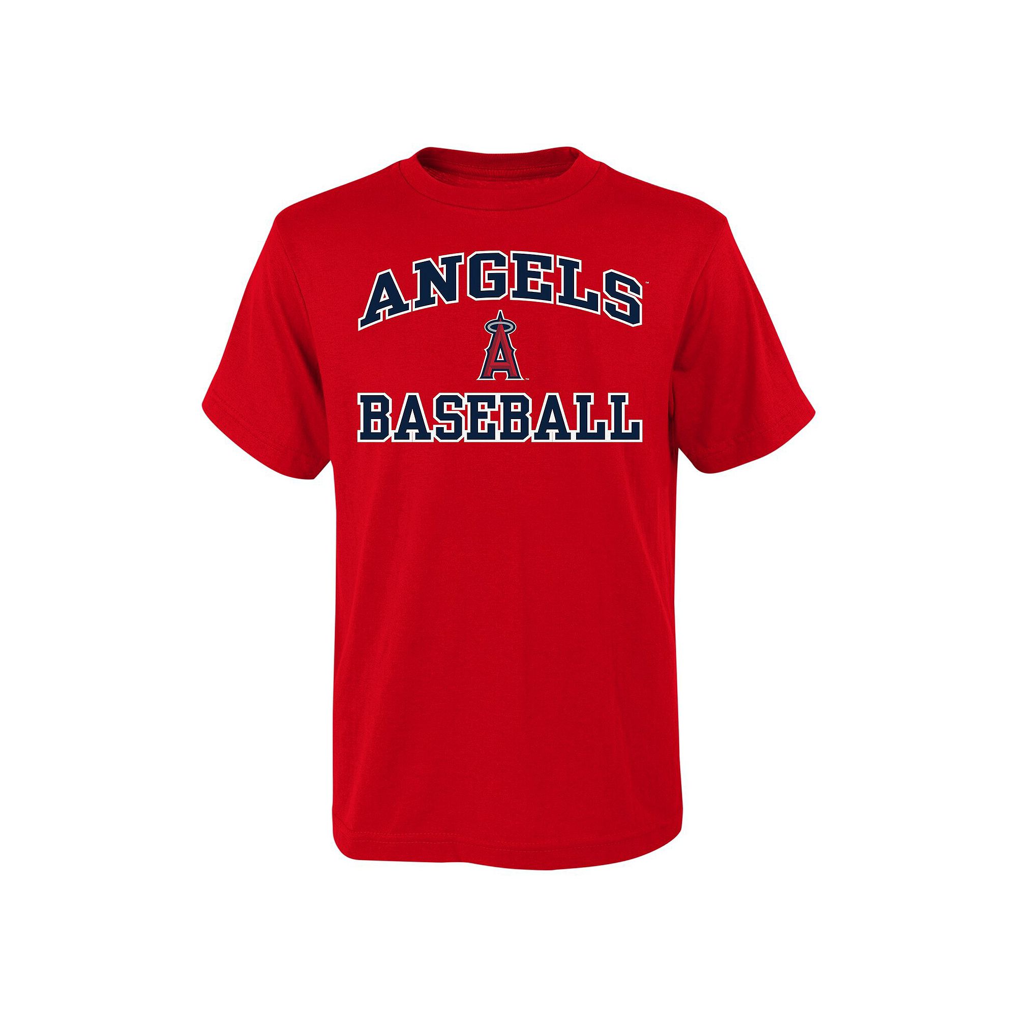 Youth Red Los Angeles Angels Heart & Soul T-Shirt, Boys, Size: YTH Medium